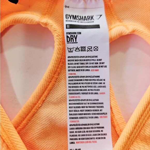 Gymshark Ultra Seamless Short Sleeve Compression Cutout Crop Top Neon Orange M - Picture 9 of 10